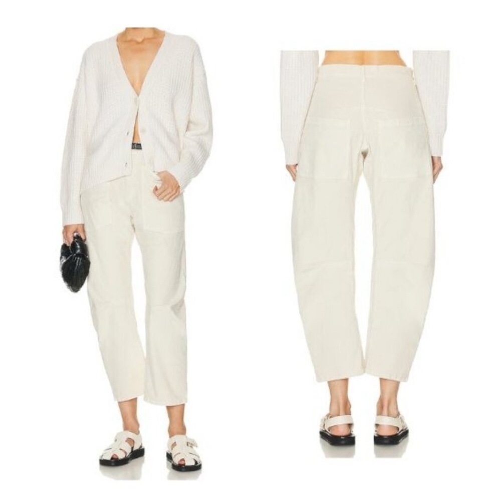 Nili Lotan Shon Corduroy Pants, Winter White, Size 8. New without tags